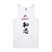 K4L Wa Nin (Front), Rikihittatsu (Back) - Men's Lowdown Premium Singlet by 'As Colour'